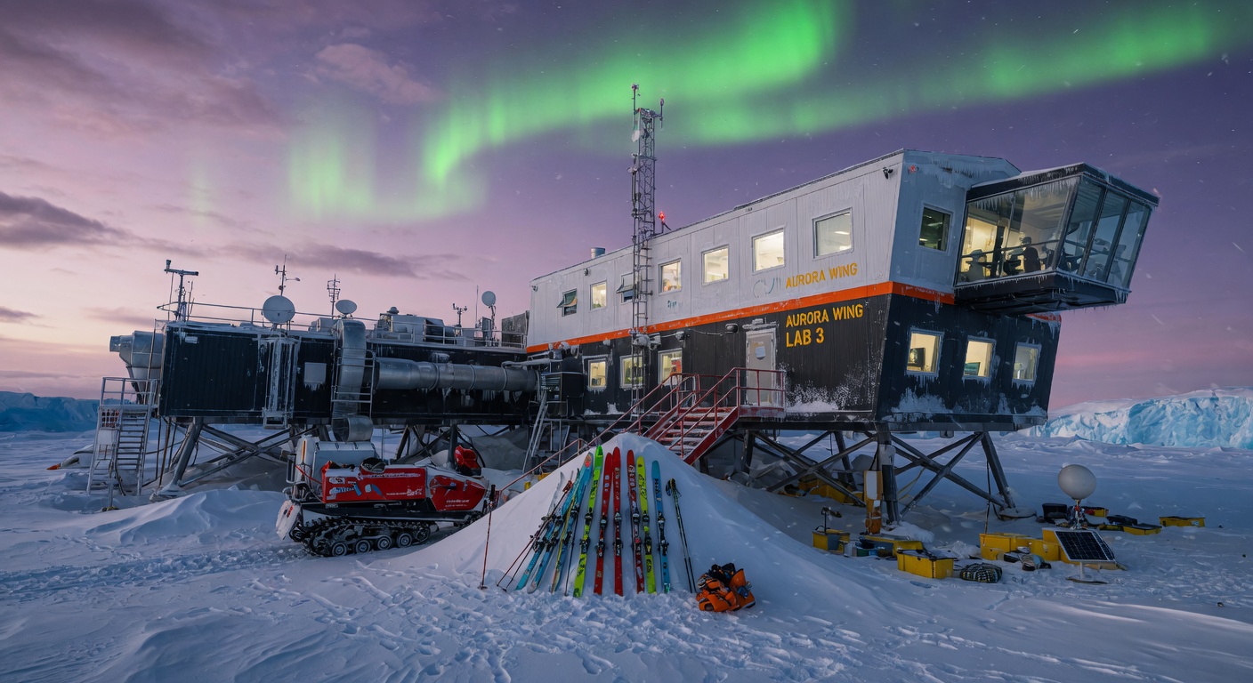 Skis Beneath the Laboratory