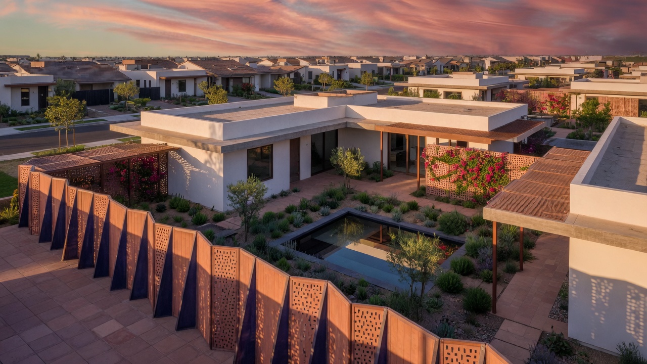 Courtyards Folding Shade into Suburban Grids