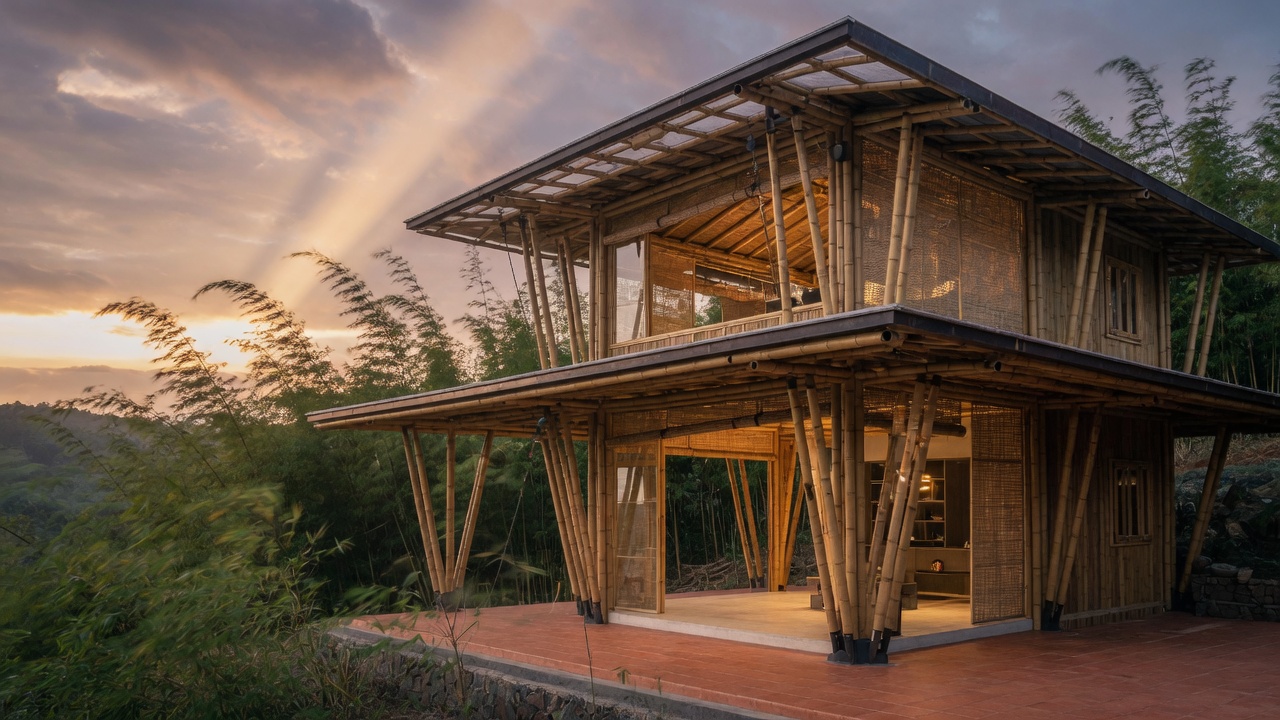 Bamboo Frames Shift with the Wind