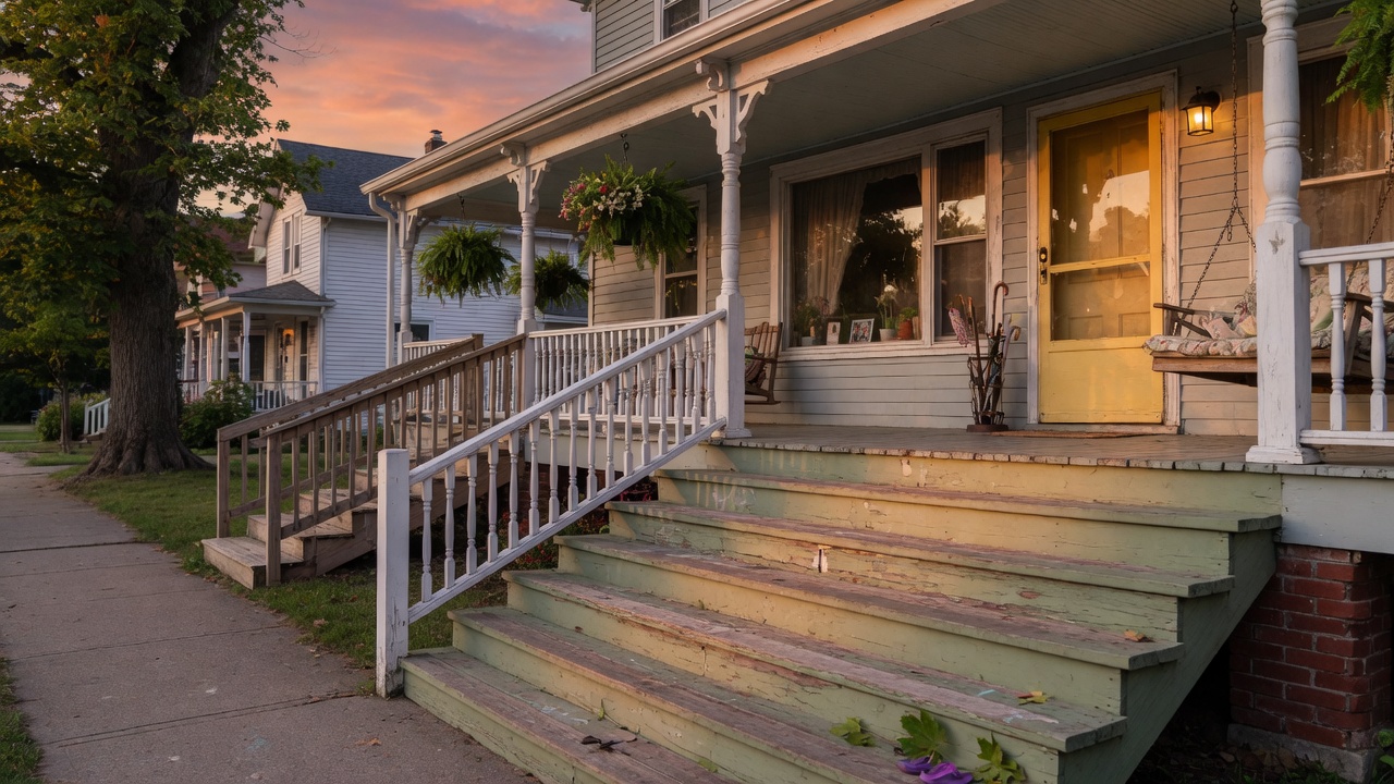 Porch Steps Worn by Many Ages