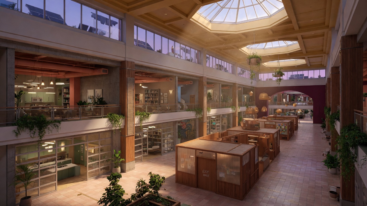 Mall Corridors Reconfigured as Living Quarters