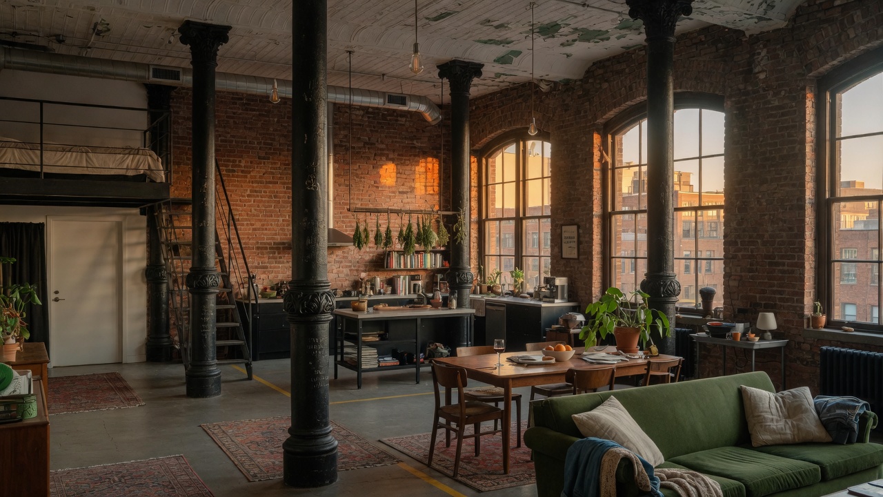 Cast Iron Columns Among Domestic Objects