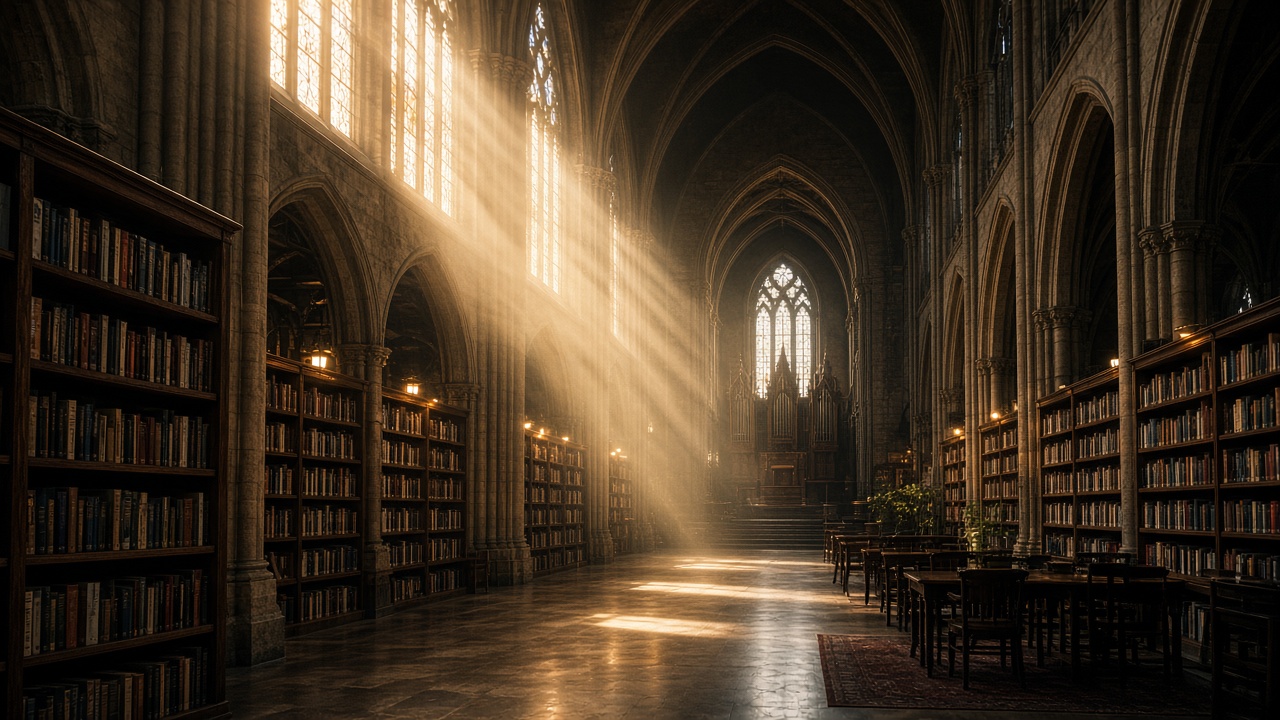 Light Through the Aisle of Books
