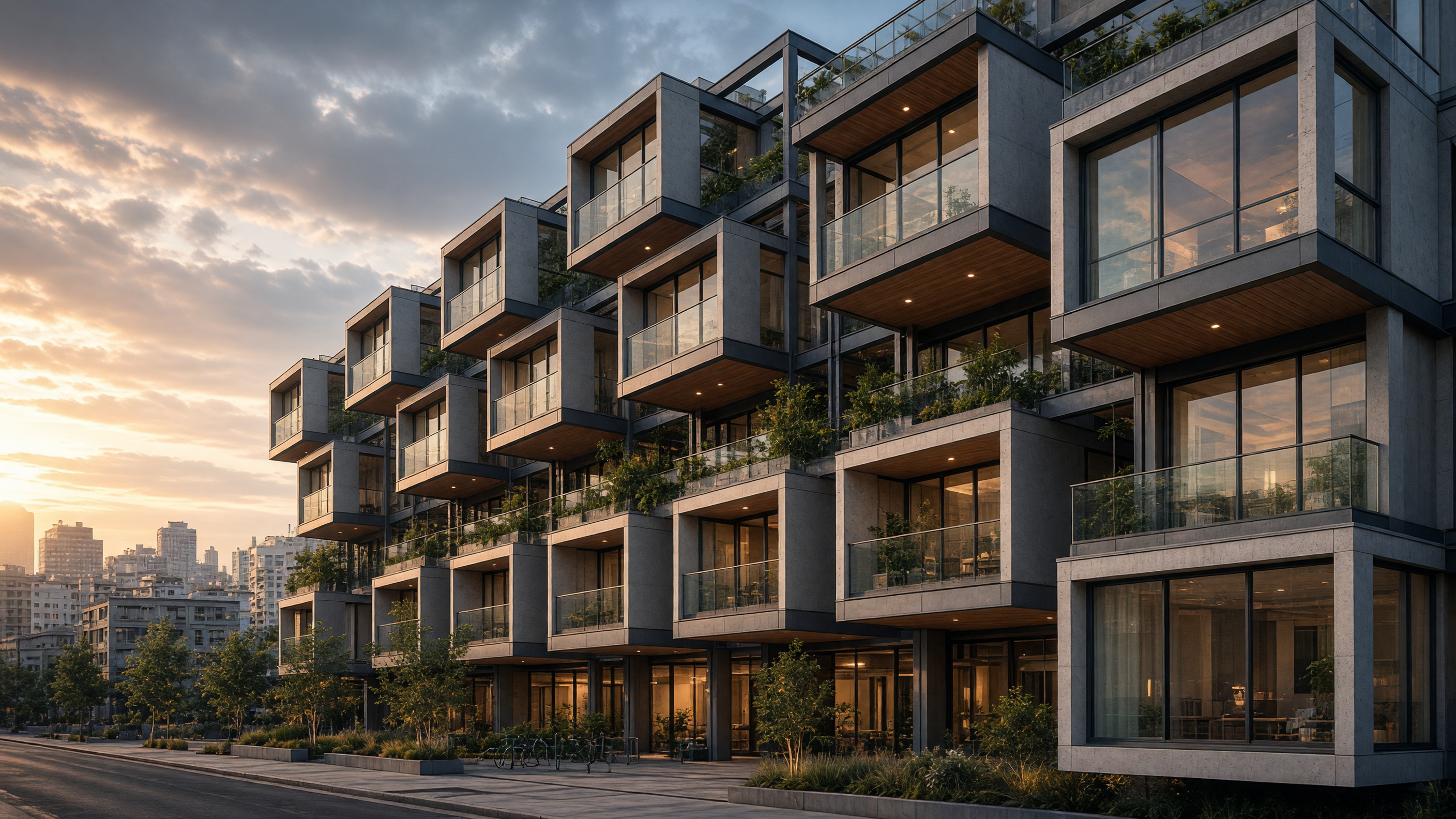 Apartments Built on Their Sides