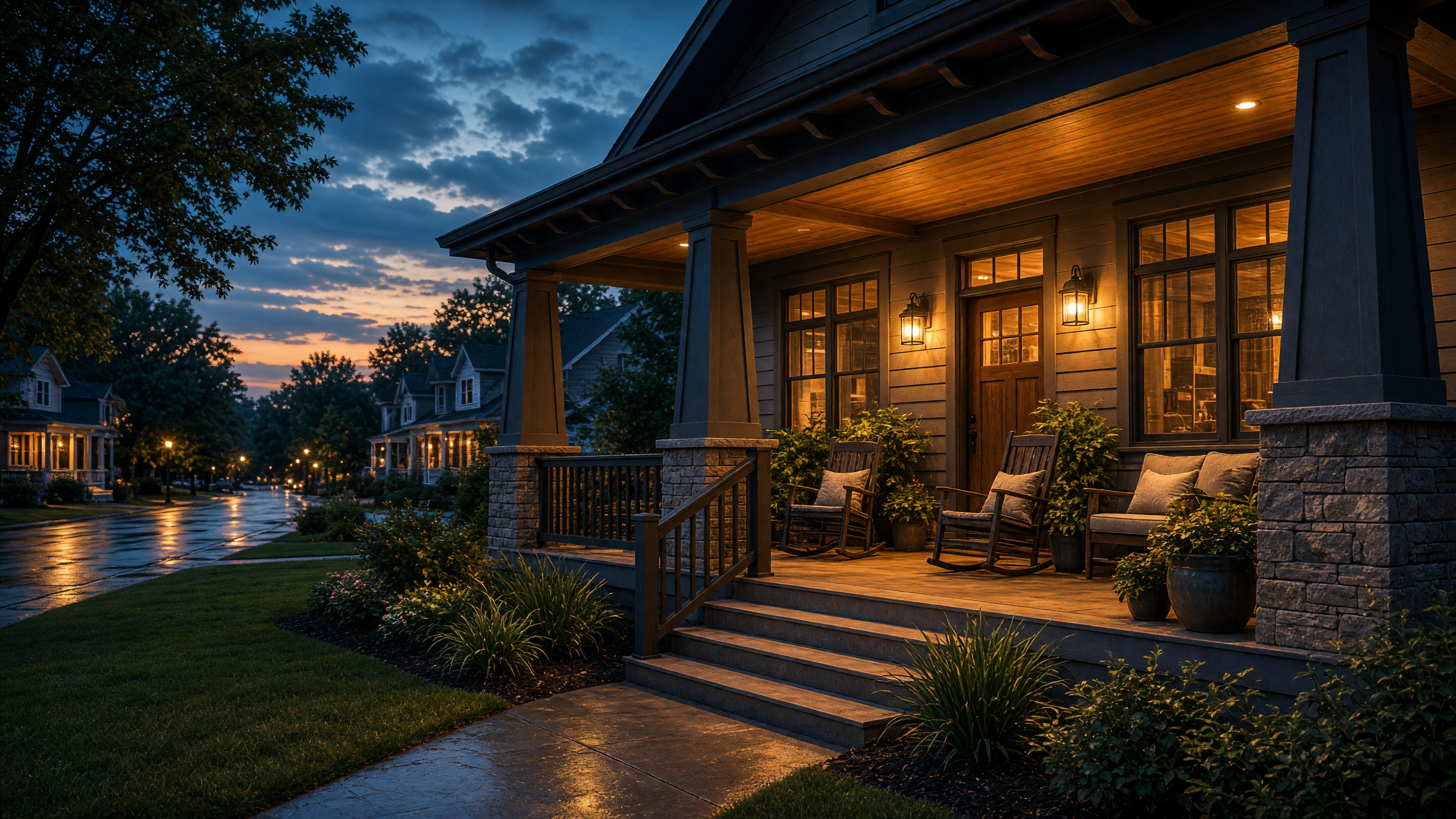 Porch Light After Dark