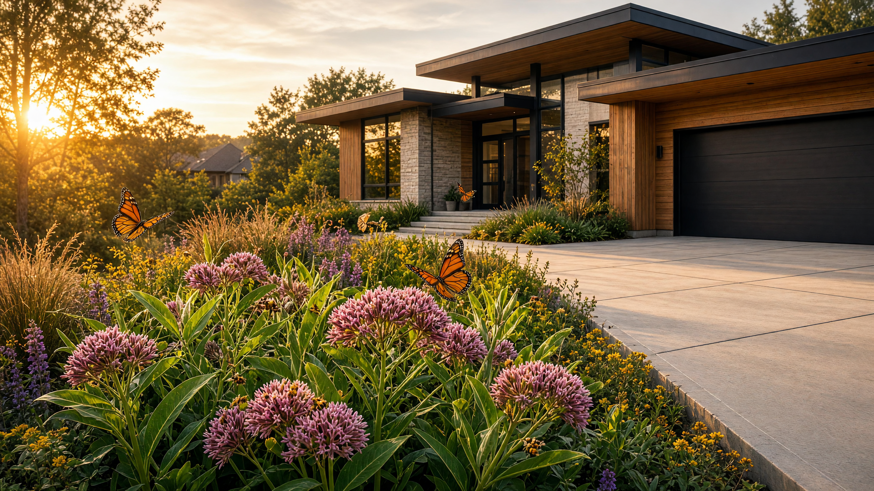 Milkweed Between Driveways