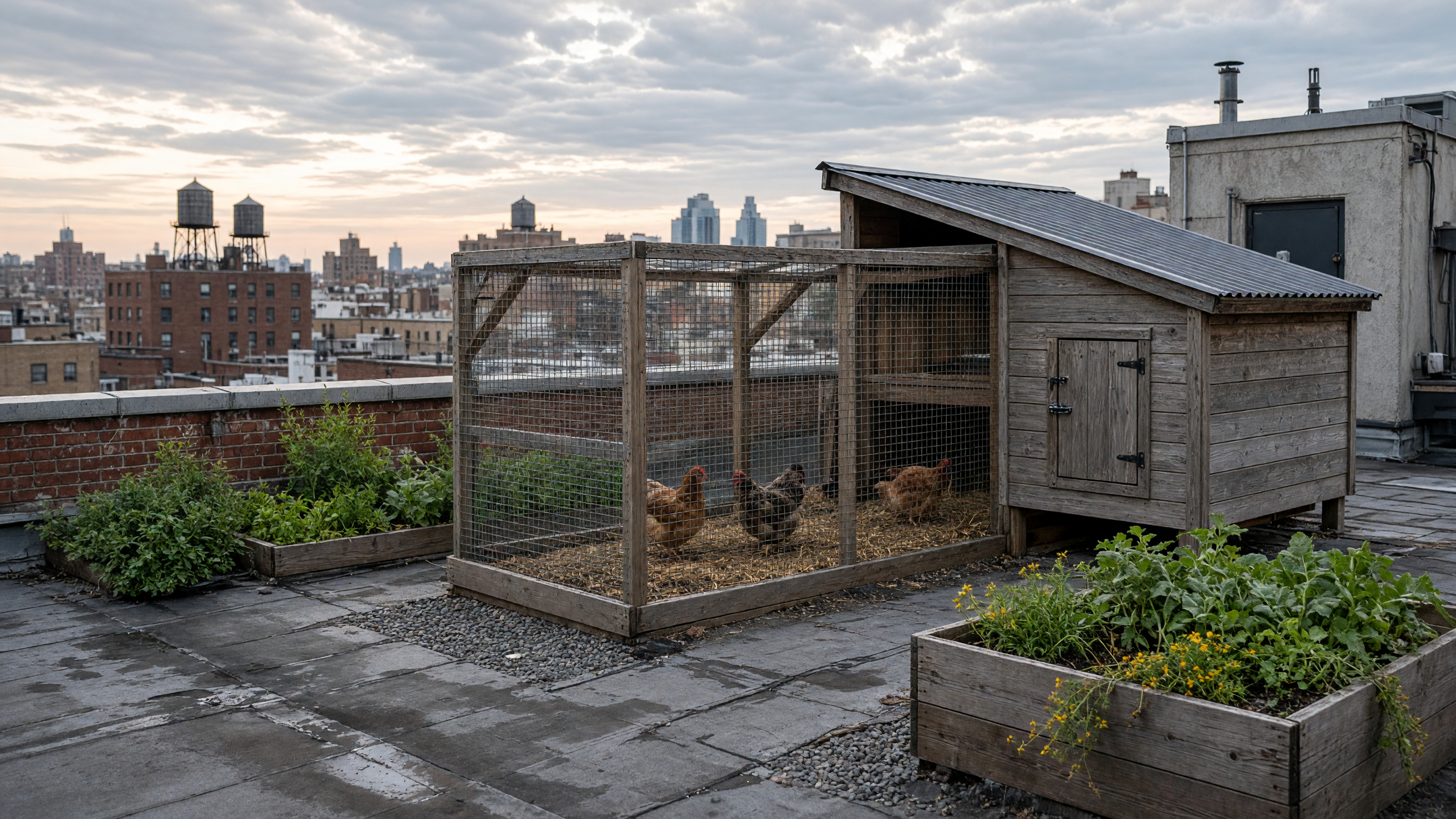 Rooftop Chicken Coops as Urban Micro-Farms